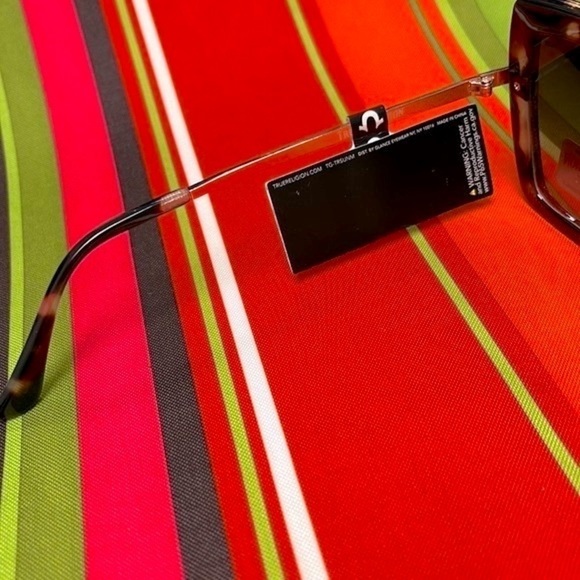 Brand New True Religion Tortoise Mod Square Cat Eye Sunglasses 100% UV Protect - Picture 11 of 14